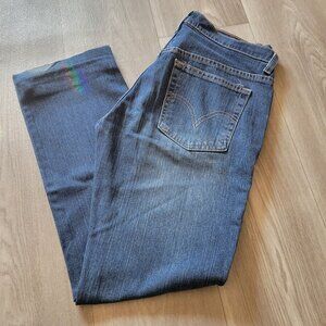 Womens Mid-Rise Blue Denim Jeans 8M SAMPLE By Levis Made In Colombia